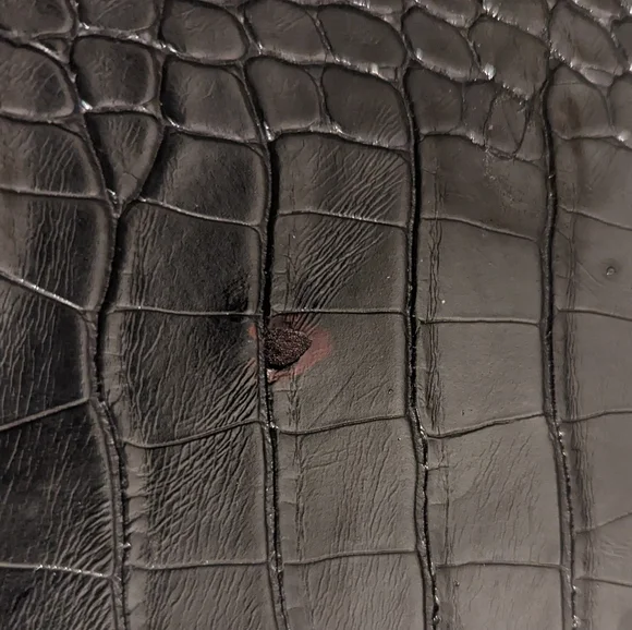 🐊Cute, Black Alligator Skin-Look Crossbody Bag w/ Matching Coin PurseUnbranded - Picture 10 of 10